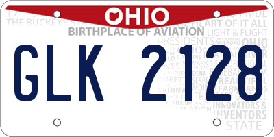 OH license plate GLK2128