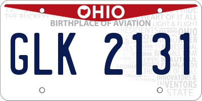 OH license plate GLK2131