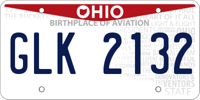 OH license plate GLK2132