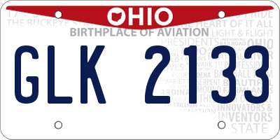 OH license plate GLK2133