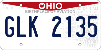 OH license plate GLK2135