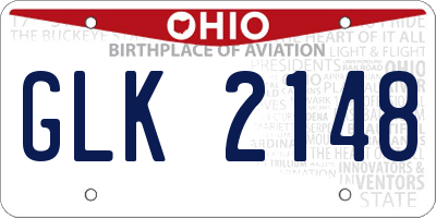 OH license plate GLK2148