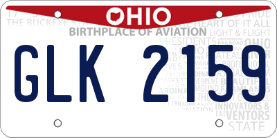 OH license plate GLK2159