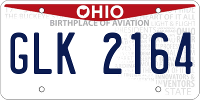OH license plate GLK2164