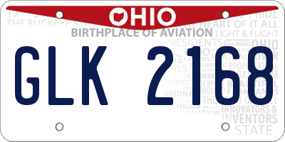 OH license plate GLK2168