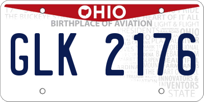 OH license plate GLK2176