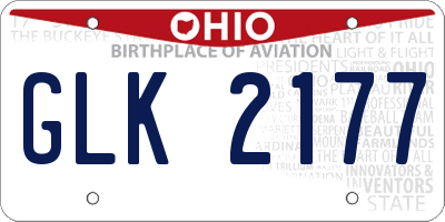 OH license plate GLK2177