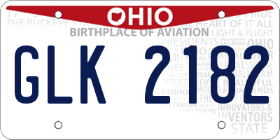 OH license plate GLK2182