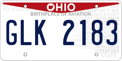 OH license plate GLK2183