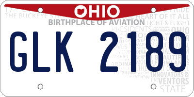 OH license plate GLK2189