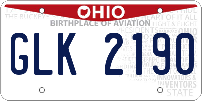 OH license plate GLK2190