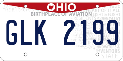 OH license plate GLK2199