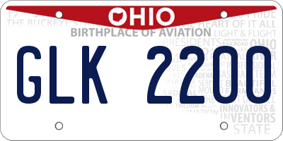 OH license plate GLK2200