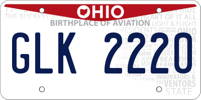 OH license plate GLK2220