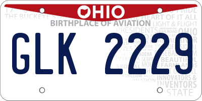 OH license plate GLK2229
