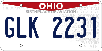 OH license plate GLK2231
