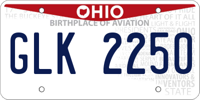 OH license plate GLK2250