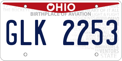 OH license plate GLK2253