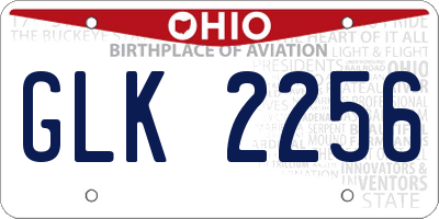 OH license plate GLK2256