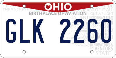 OH license plate GLK2260