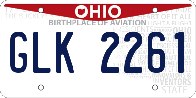 OH license plate GLK2261