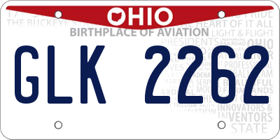 OH license plate GLK2262