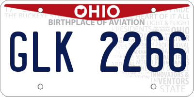 OH license plate GLK2266