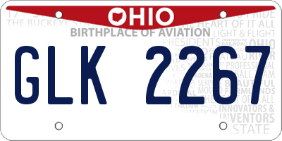 OH license plate GLK2267