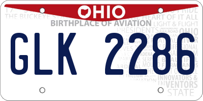 OH license plate GLK2286