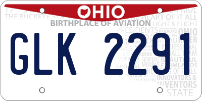 OH license plate GLK2291