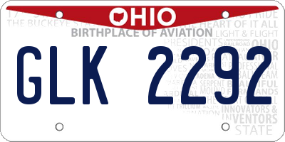 OH license plate GLK2292