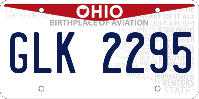 OH license plate GLK2295