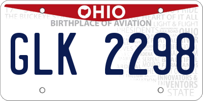 OH license plate GLK2298