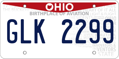 OH license plate GLK2299