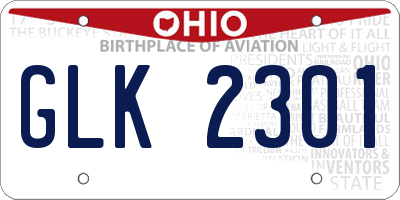 OH license plate GLK2301