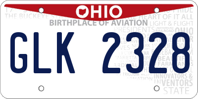OH license plate GLK2328