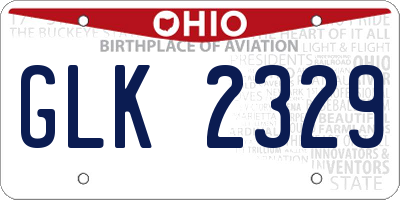 OH license plate GLK2329