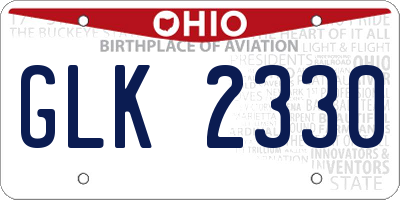 OH license plate GLK2330