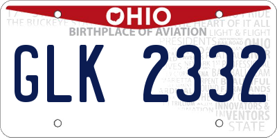 OH license plate GLK2332