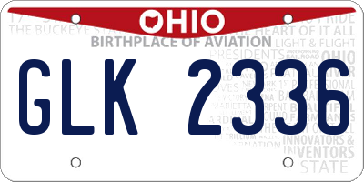 OH license plate GLK2336