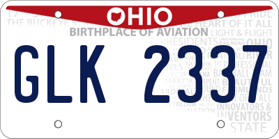 OH license plate GLK2337