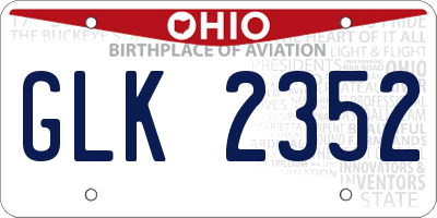 OH license plate GLK2352