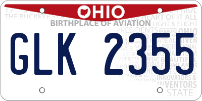 OH license plate GLK2355
