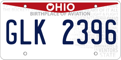 OH license plate GLK2396