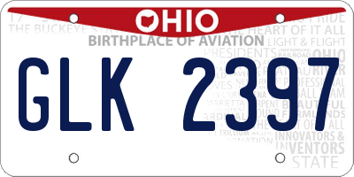 OH license plate GLK2397
