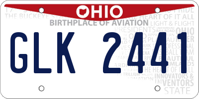 OH license plate GLK2441