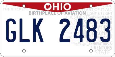 OH license plate GLK2483
