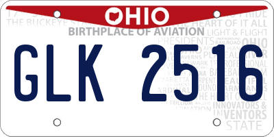 OH license plate GLK2516