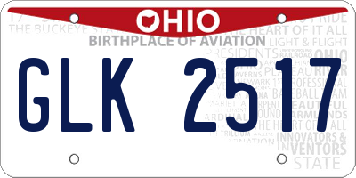 OH license plate GLK2517