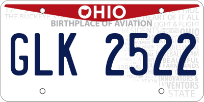 OH license plate GLK2522
